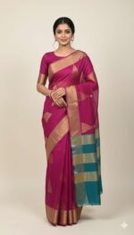Kanjivaram Cotton Zari Work Saree