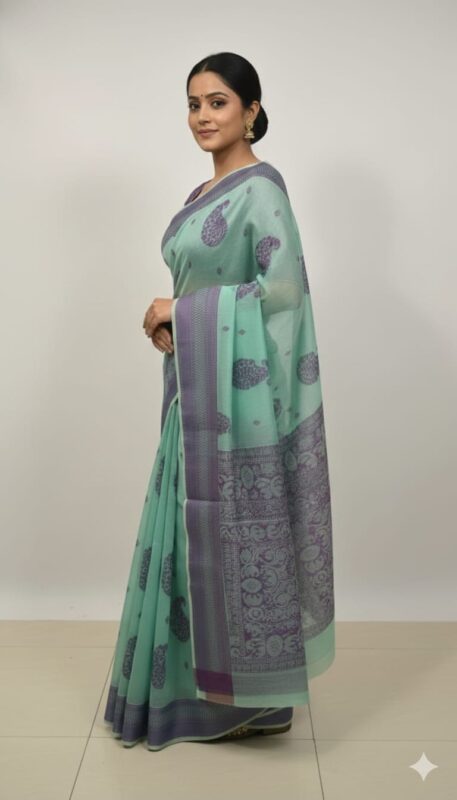 Kanjivaram Cotton Zari Work Saree