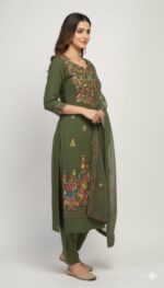 Phulkari Work Georgette Unstitched Suit