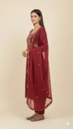 Phulkari Work Georgette Unstitched Suit