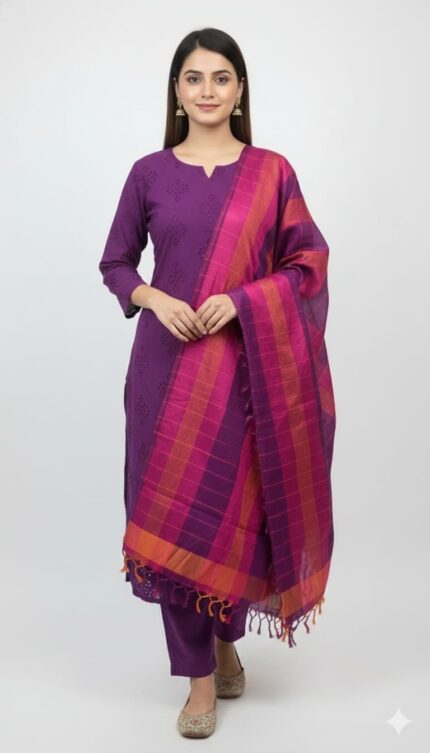 Chikankari Cutwork Unstitched Suit