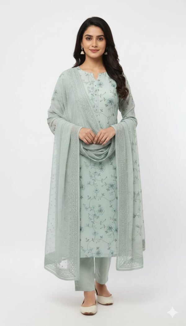 Chikankari Work Cotton Suit