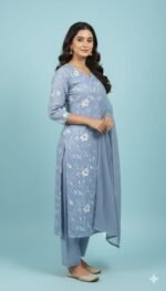 Chikankari Work Cotton Suit