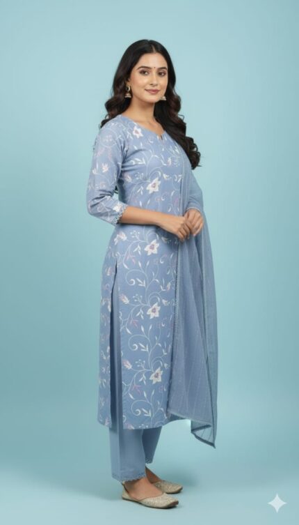 Chikankari Work Cotton Suit