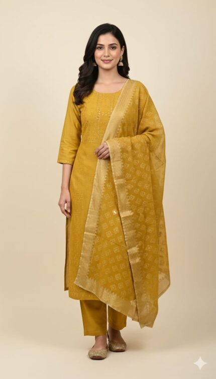 Malkha Silk Unstitched Suit
