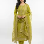 Tissue Silk Unstitched Suit Set for Women with Zari Work