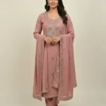 Pita Work Tissue Silk Unstitched Suit with Matching Dupatta