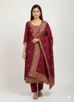 Dulha Silk Unstitched Suit Set for Women