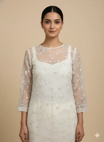 Dyeable Pure Organza Embroidery Fabric