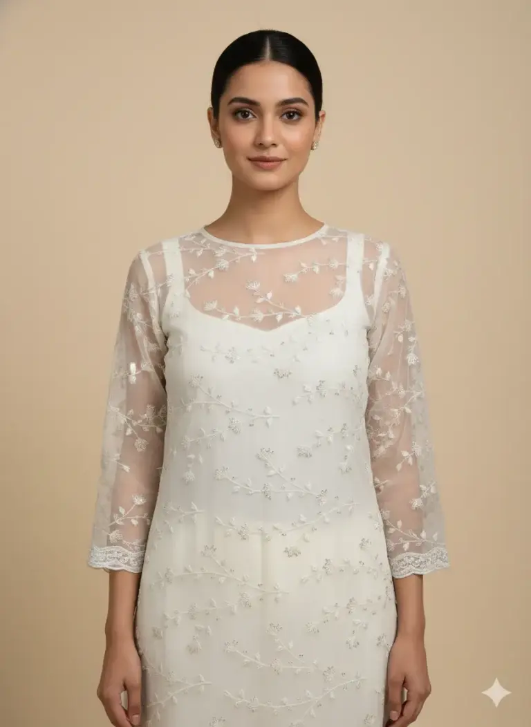 Dyeable Pure Organza Embroidery Fabric