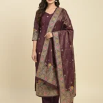 Tissue Silk Unstitched Suit Fabric for Women