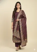 Tissue Silk Unstitched Suit Fabric for Women
