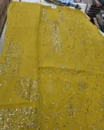 Pita Work Tissue Silk Unstitched Suit Fabric for Women