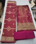 Tissue Silk Unstitched Suit Fabric for Women