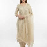 Tissue Silk Dyeable Unstitched Suit Fabric for Women