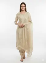 Tissue Silk Dyeable Unstitched Suit Fabric for Women