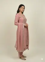 Pita Work Tissue Silk Unstitched Suit with Matching Dupatta