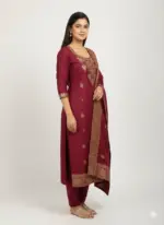 Dulha Silk Unstitched Suit Set for Women