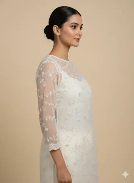 Dyeable Pure Organza Embroidery Fabric