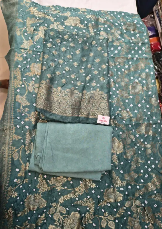 Bandhani Shaded Unstitched Suit