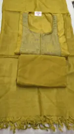 Tussar Silk Unstitched Suit Fabric for Women