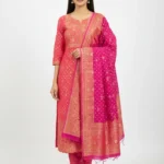 Bandhani Dola Silk Unstitched Suit Set for Women