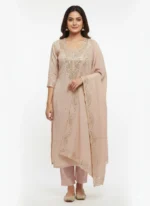 Pita Work Tissue Silk Unstitched Suit Set for Women