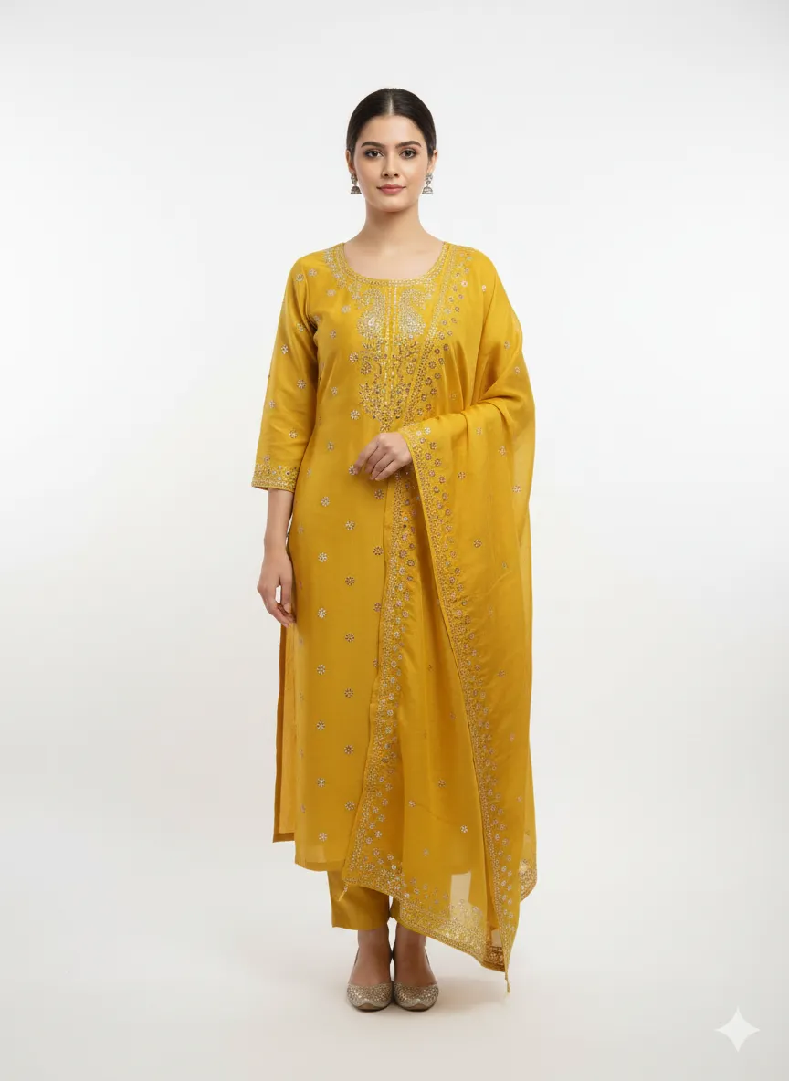 Pita Work Tissue Silk Unstitched Suit Pita Work Tissue Silk Unstitched Suit