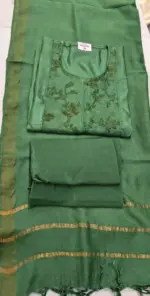 Tussar Silk Unstitched Suit Fabric for Women