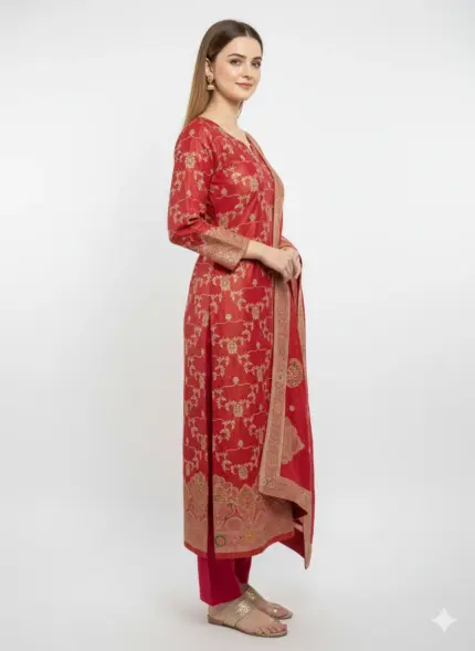 Tissue Silk Unstitched Suit Fabric for Women