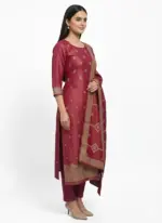 Tissue Silk Unstitched Suit Fabric for Women