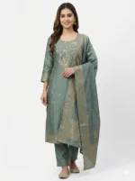 Dulha Silk Embroidered Suit Set for Women