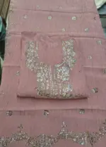 Pita Work Tissue Silk Unstitched Suit with Matching Dupatta