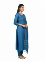 Tussar Silk Unstitched Suit Set for Women