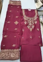 Dulha Silk Unstitched Suit Set for Women
