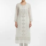 Pita Work Dyeable Organza Unstitched Suit