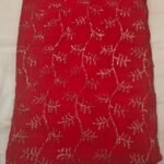 Premium Chiffon Sequin Embroidery Fabric | Elegant Red Embellished Dress Material for Suit, Dupatta & Party Wear