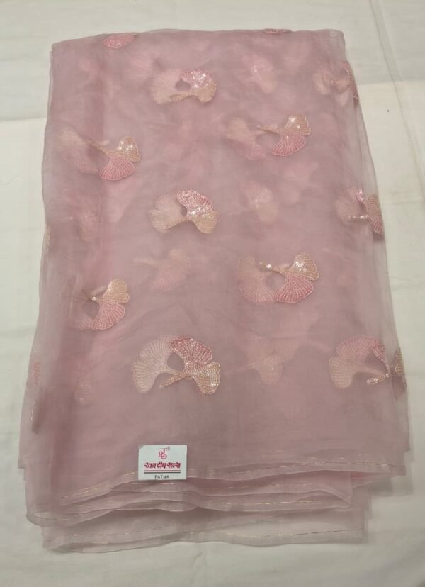 Premium Organza Silk Embroidery Fabric | Soft Sheer Dress Material for Suit, Kurti & Party Wear