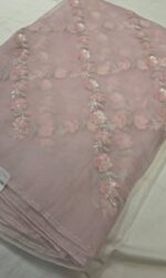 Premium Organza Silk Embroidery Fabric | Soft Sheer Dress Material for Suit, Kurti & Party Wear