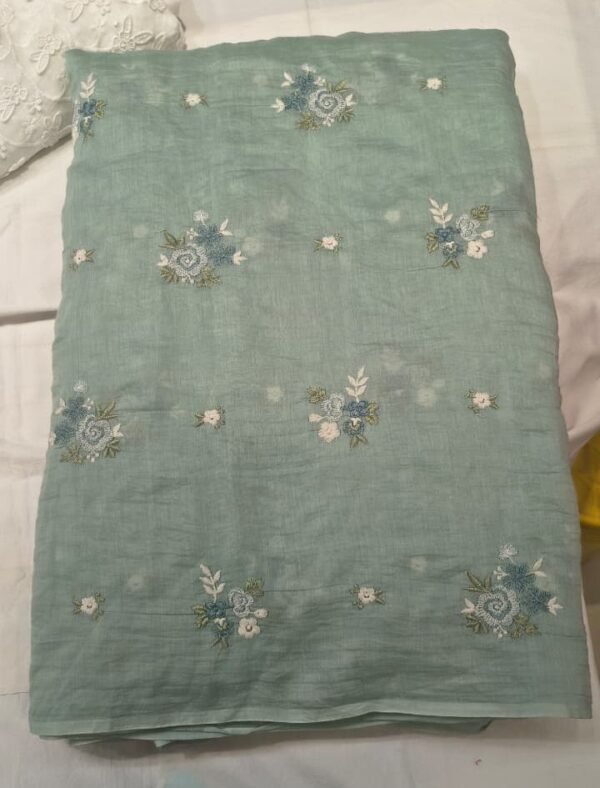 Premium Malk Cotton Embroidery Fabric | Soft & Lightweight Dress Material for Suit, Kurti & Ethnic Wear