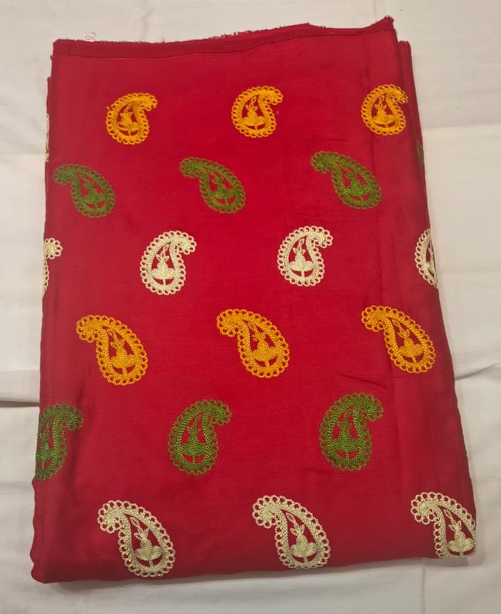 WhatsApp Image 2025-12-28 at 10.02.01 PM Premium Chikankari Cotton Fabric | Bright Yellow Embroidered Dress Material for Suit, Kurti & Ethnic Wear - Image 1