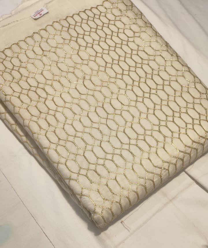 Premium Cotton Gota Patti Work Fabric