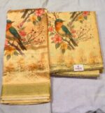 Tissue Cotton Unstitched Suit Set with Bird Print Dupatta and Tapeta Bottom Elegant Ethnic Wear for Festive and Casual Use - Image 3