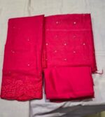 Premium Malkha Silk Mukaish Work Suit Set with Matching Dupatta & Cotton Bottom | Elegant Festive & Traditional Wear - Image 3