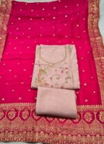 Premium Chanderi Gota Patti Suit Set with Dola Silk Dupatta and Tapeta Bottom Elegant Festive Ethnic Wear - Image 3