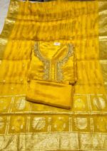 Premium Tissue Silk Suit Set with Organza Silk Dupatta & Tapeta Bottom | Heavy Embroidered Ethnic Wear for Festive & Wedding Use - Image 2