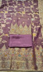 Premium Dola Silk Suit Set with Embroidered Dola Dupatta & Tapeta Bottom | Elegant Traditional Wear for Festive & Wedding Occasions - Image 2