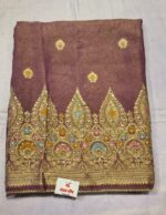 Premium Dola Silk Suit Set with Embroidered Dola Dupatta & Tapeta Bottom | Elegant Traditional Wear for Festive & Wedding Occasions - Image 4