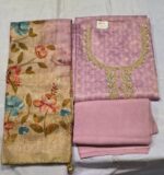 Premium Tissue Silk Suit Set with Crush Tissue Printed Dupatta & Tapeta Bottom | Elegant Ethnic Wear for Festive & Party Occasions - Image 4