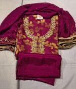 Premium Organza Silk Suit Set with Chiffon Dupatta & Taffeta Bottom | Elegant Embroidered Party Wear Suit for Women - Image 3